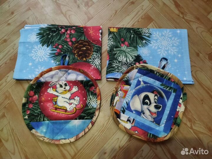 Вафельное полотенце, прихватки, наборы