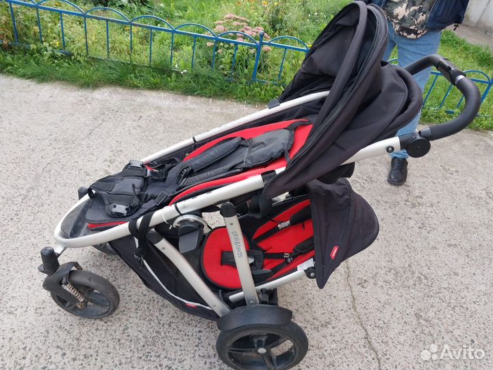 Коляска для погодков и двоин Phil and Teds Verve