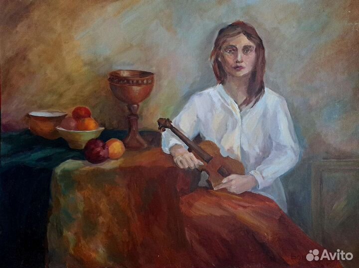 Картины маслом (учебные портреты)