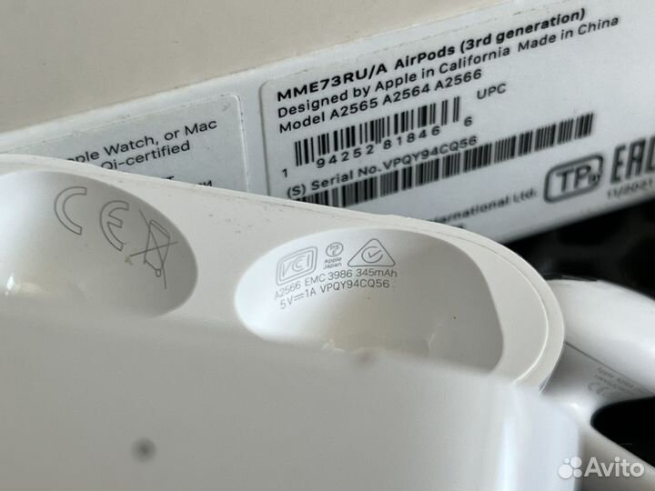 Наушники Airpods 3 оригинал/300+отзывов