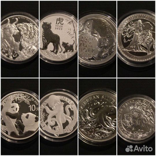 Серебряные монеты 1 унция серебра