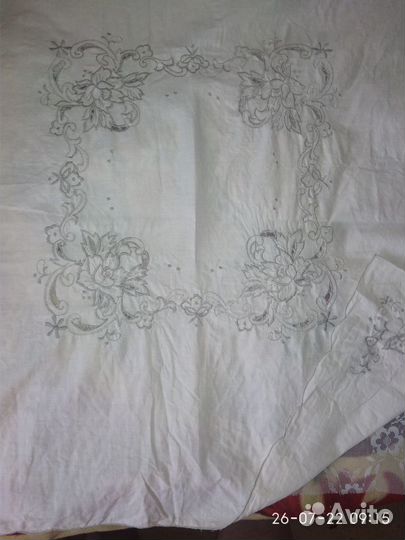 Скатерть, вышивка острова Мадейра