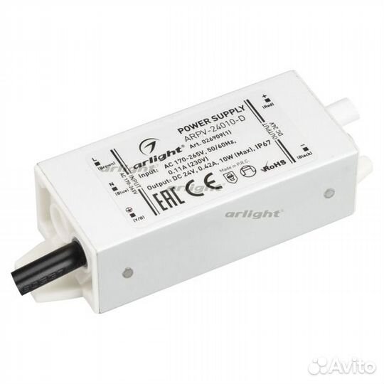 Arlight Блок питания arpv-24010-D (24V, 0.42A, 10W