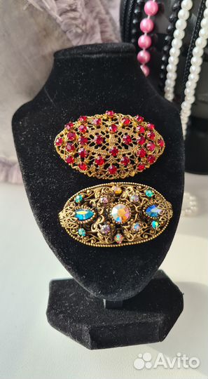 Старинная брошь Чехословакия винтаж