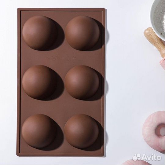 Форма «Полусфера», 6 ячеек, d7 см