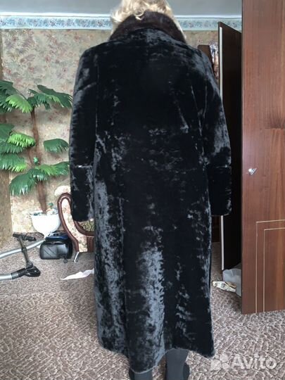 Шуба мутоновая с норкой 56