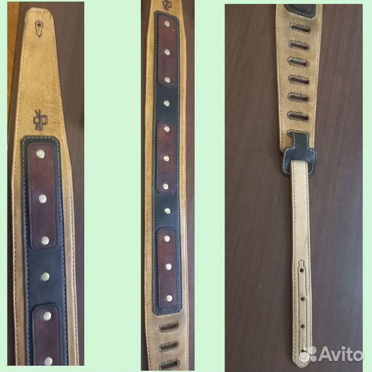 Гитарный ремень из натуральной кожи