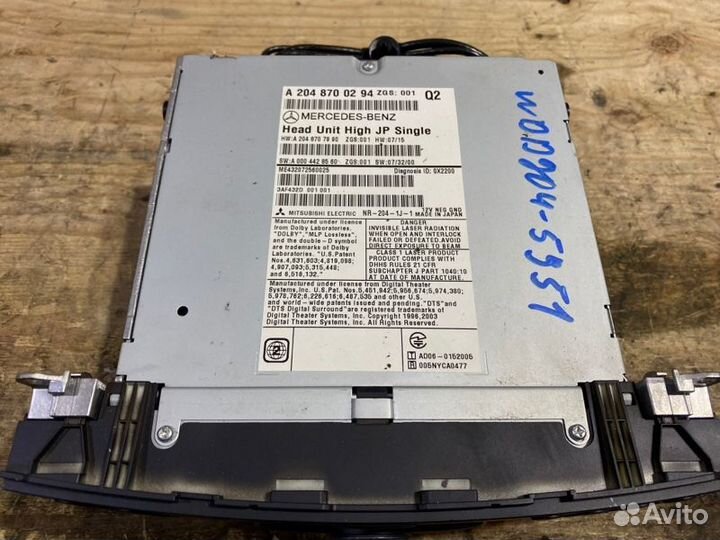 Магнитофон Mercedes-Benz C-Class W204 M271KE18ML