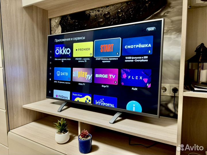 Большой SMART телевизор, wi-fi, Алиса