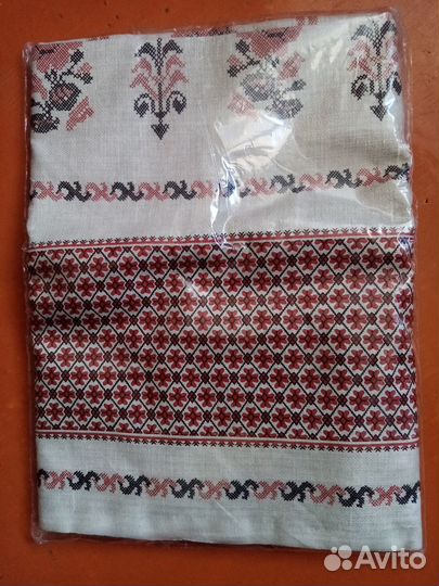 Скатерть льняная с вышивкой СССР
