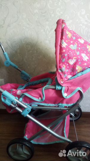 Коляска для кукол demi star с переноской