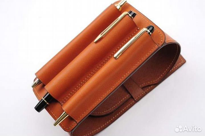 Эксклюзивный футляр из кожи для ручки. Пенал