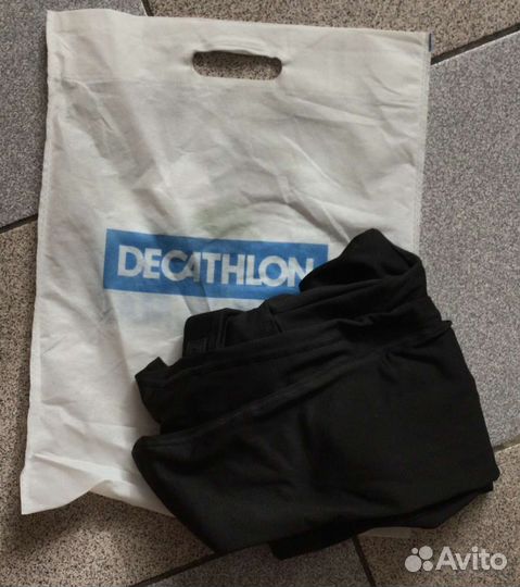 Тайтсы мужские черные RUN warm Kalenji