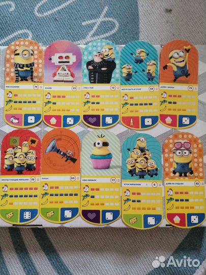 Игровые карточки Миньоны