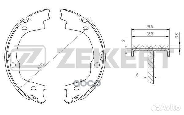 Колодки торм. бараб. задн. Hyundai ix55 08- bk