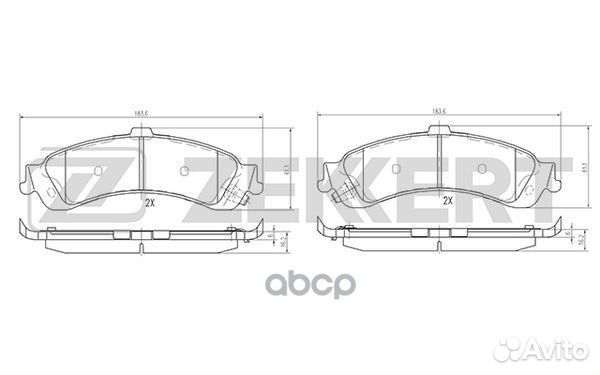 Колодки торм. диск. задн. Chevrolet Tahoe (GMT