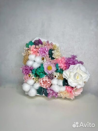 Стабилизированные цветы в кашпо