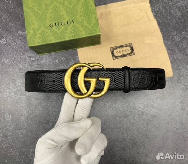 Ремень Gucci GG Marmont с тиснением премиум