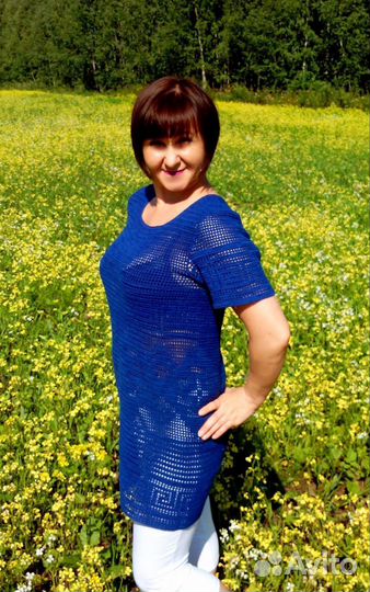 Платье-туника.Ручная работа