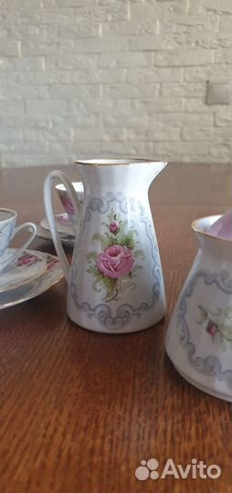 Сервиз кофейный, новый, Рижский фарфор