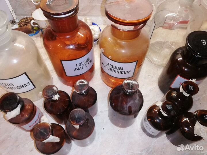 Химическая посуда Бутылки темного стекла