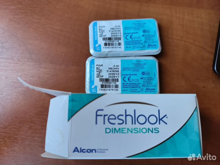 Линзы freshlook dimensions -3.00 Pacific blue 2 шт