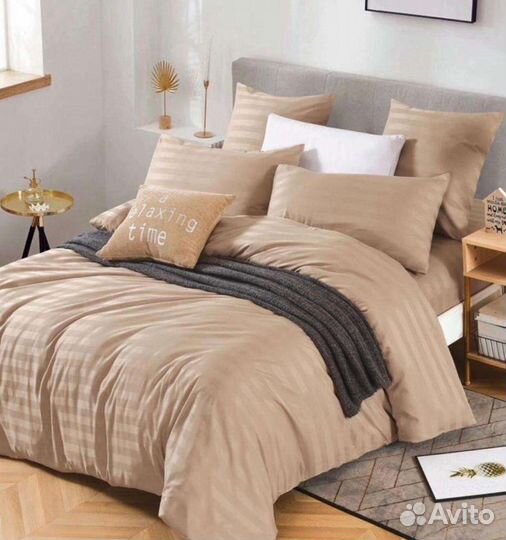 Белье постельное страйп сатин 2 сп