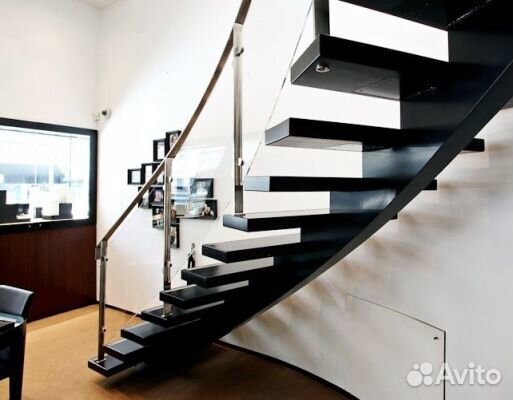 Сварной Каркас Лестницы под Обшивку на Дачу