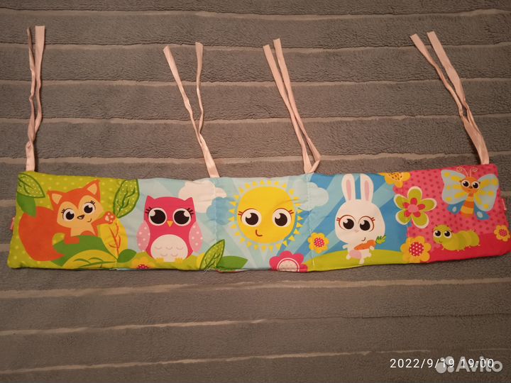 Мягкая книжка бортик с шуршалкой в кроватку