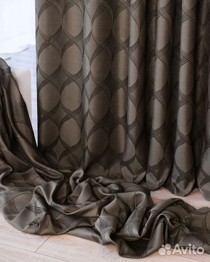 Комплект жаккард Альба Кофейный готовые