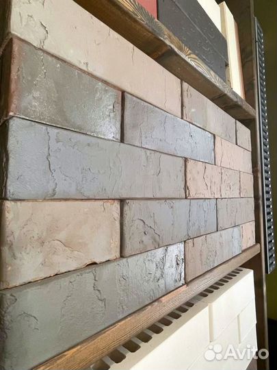 Кирпич облицовочный кладка глосса рифленый Braer