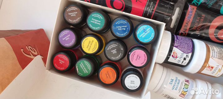 Акриловые краски + лак матовый/глянцевый