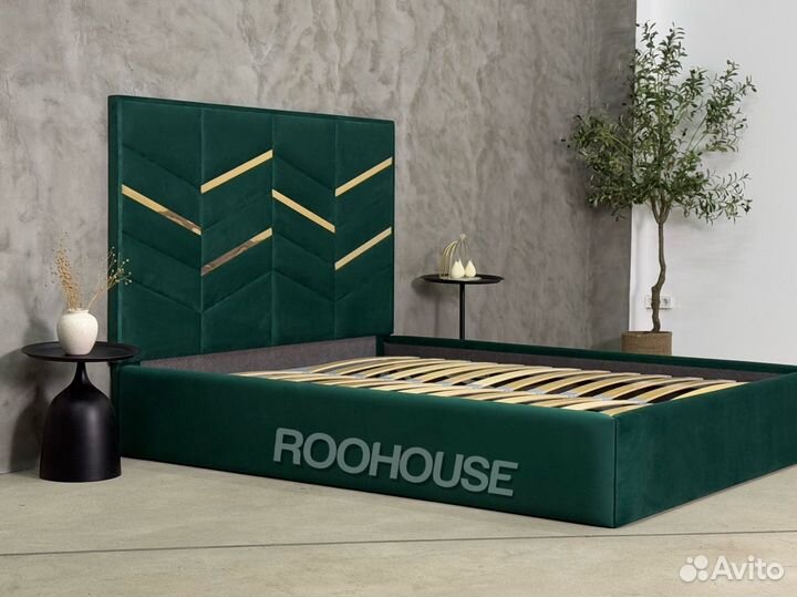 Кровать двухспальная 160х200 с ПМ и коробом