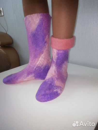 Носки валяные из шерсти