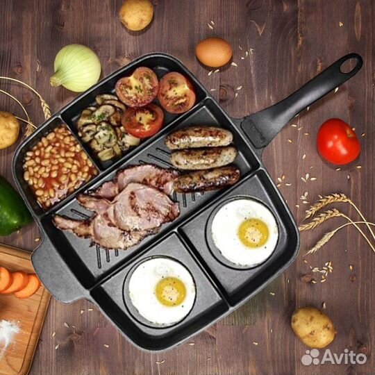 Антипригарная сковорода с несколькими отделениями