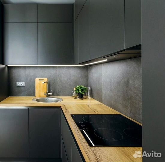 Кухонный гарнитур в стиле хай тек