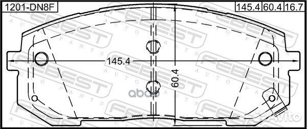 Колодки тормозные передние комплект 1201DN8F Fe