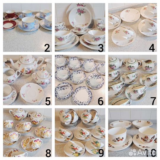 Чайные сервизы СССР. Дулево, лфз, зик, Польша