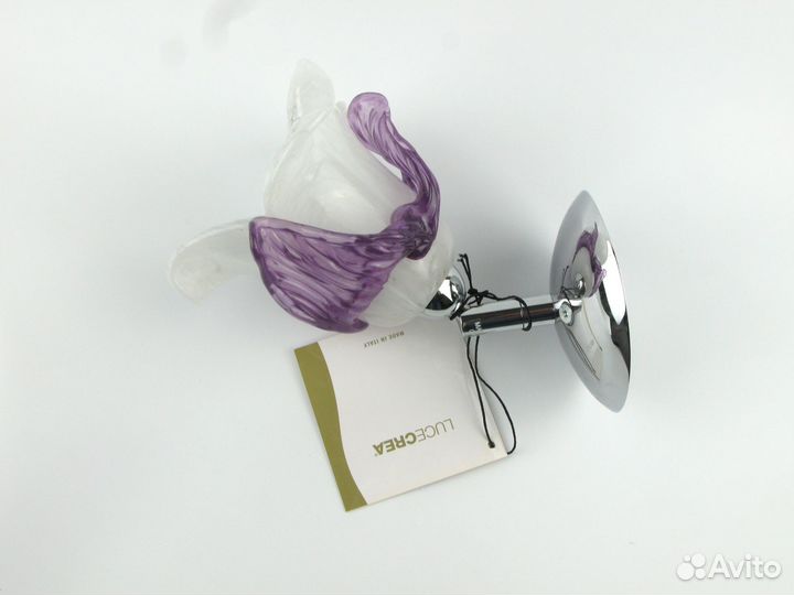 Спот LuceCrea муранское стекло/хром