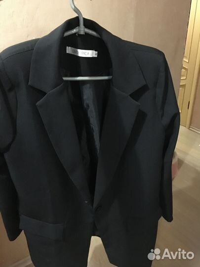 Пиджак женский черный оверсайз