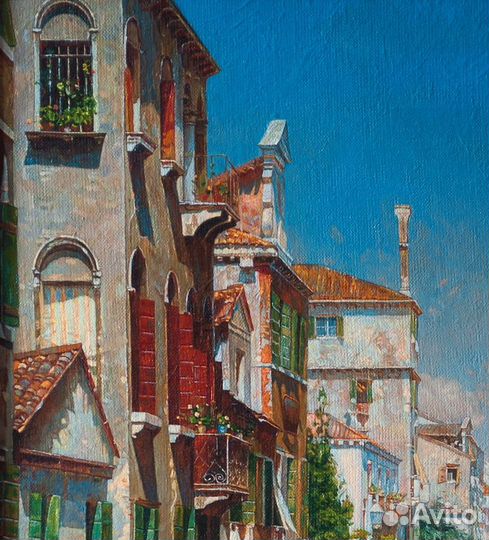 Картина маслом на холсте. Пейзаж. Город. Венеция