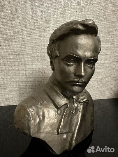 Бюст Михаил Юрьевич Лермонтов Силумин Баганов