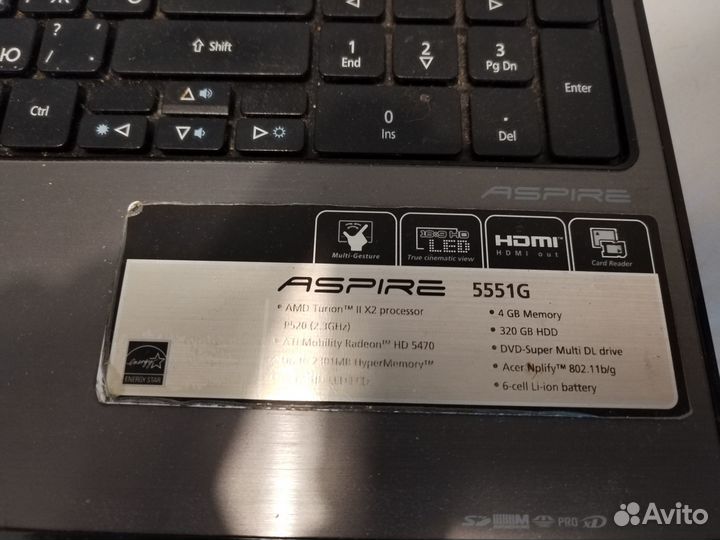 Ноутбук acer aspire 5551g-p524g32mi