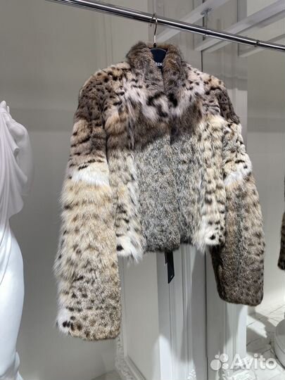 Полушубок из натуральной рыси