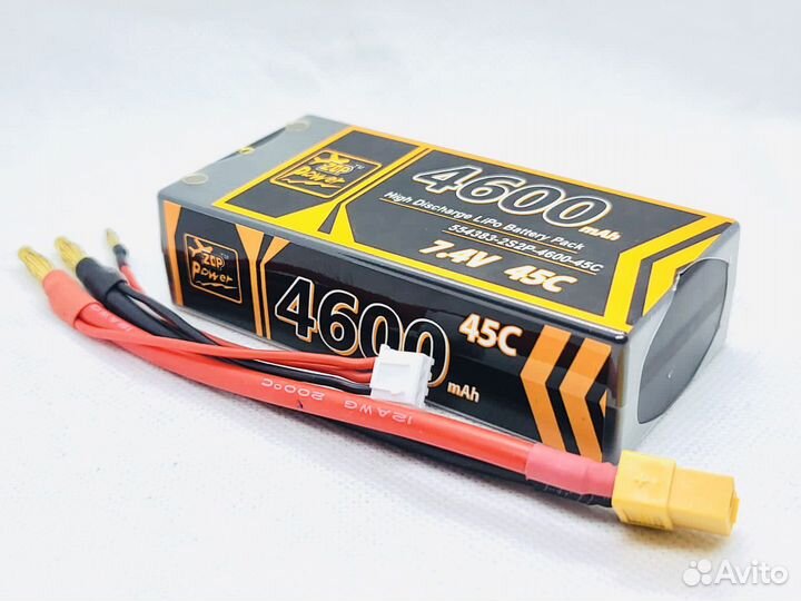 Аккумуляторы Lipo 2s 7,4v 4600mah 45C Новые