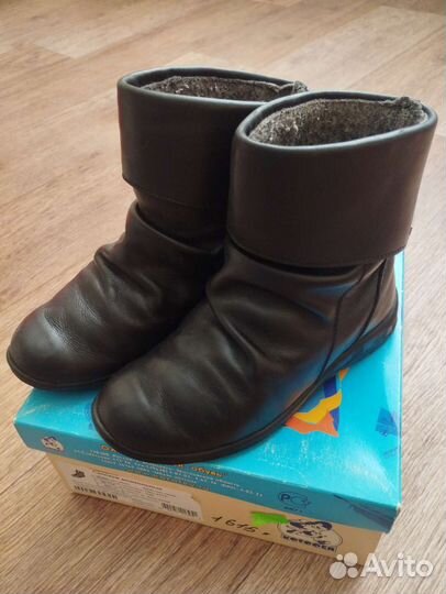 Кожаные полусапожки для девочки 28 Котофей
