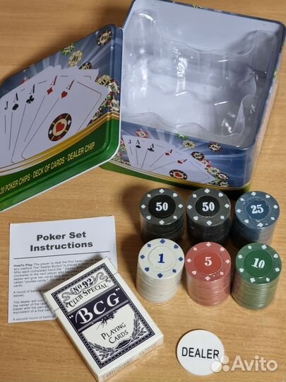 Набор для игры в Покер, 120 покерных фишек