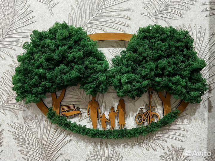 Панно из мха