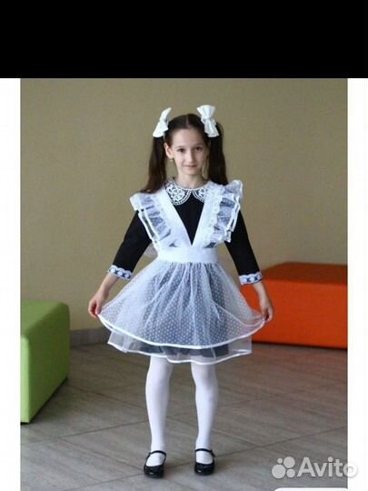 Фартук белый школьный новый