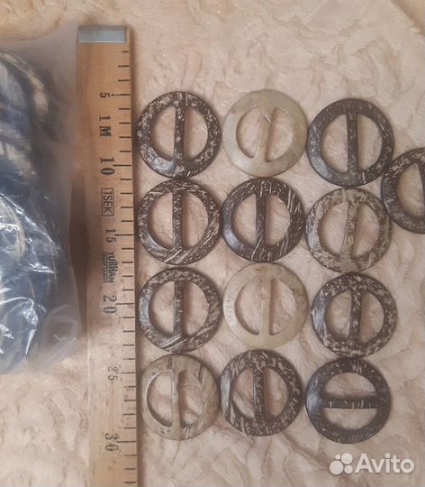 Пряжк кокосовая и металическая